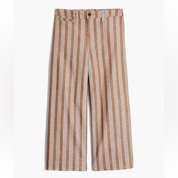 Madewell Emmett Striped Wide Leg Cropped Pants Size 23 - Picture 5 of 14